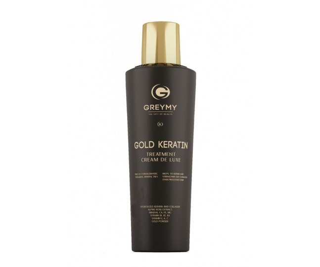 Greymy Professional Gold Keratin Treatment Cream De Luxe Кератиновый крем для выпрямления с частицами золота 500мл