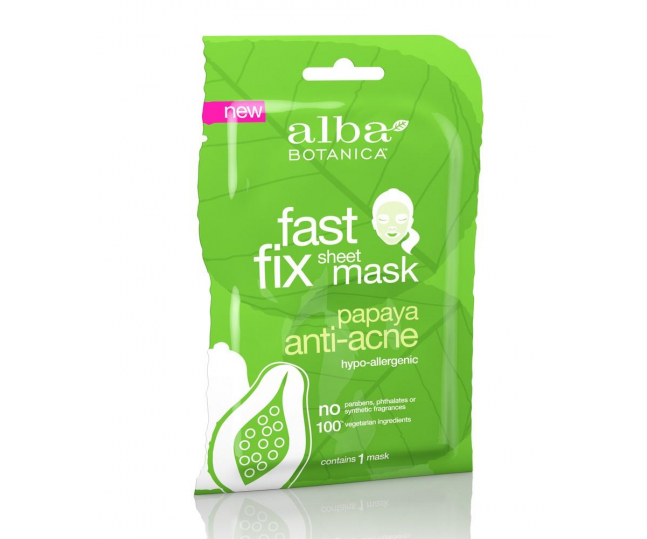 Fast Fix Papaya Anti-Acne Sheet Mask очищающая маска папайя 15гр