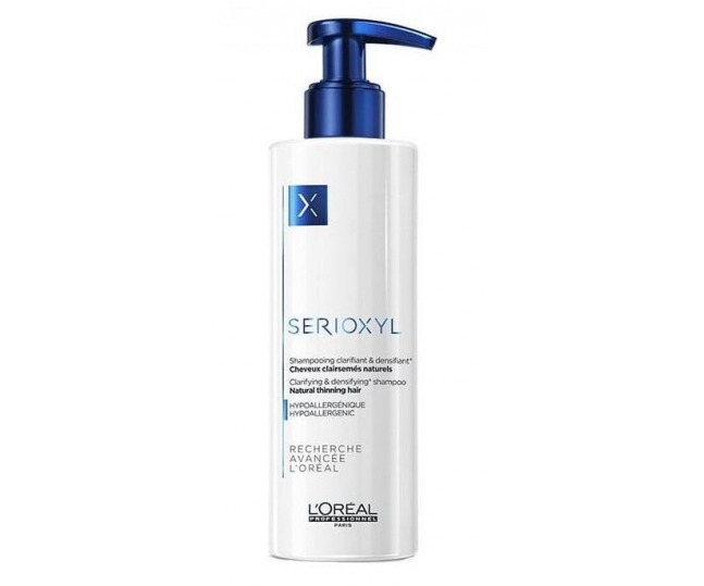 Serioxyl Очищающий и уплотняющий шампунь для натуральных волос 250мл