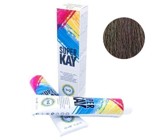 6.73 крем краска super kay - cool brown dark blond - холодный коричнево темный блондин 180 мл.