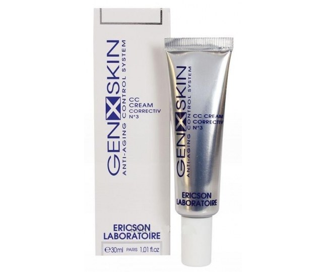 Genxskin CC Cream Corrective №3 Корректор цвета кожи с эффектом сияния розово-бежевый  30мл