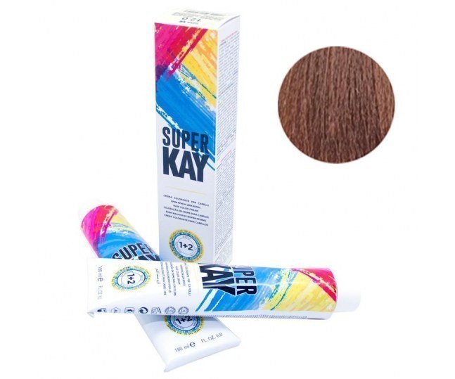 7.4 крем краска super kay - medium copper blond -  средний медный блондин 180 мл.