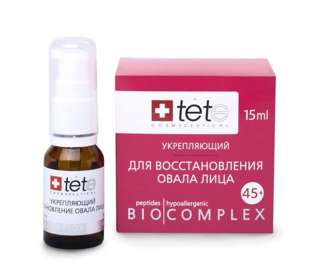 TETe Cosmeceutical Биокомплекс укрепляющий для восстановления овала лица 45+ 15мл
