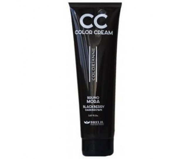 BRELIL CC Color Cream Колорирующий крем для волос "Черника" (Темно-коричневый Blackberry Darkbrown) 150мл