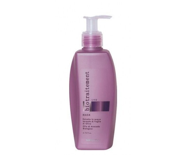 BRELIL Bio Traitement Liss Mask Маска для волос восстанавливающая, разглаживающая для прямых или непослушных волос 200мл