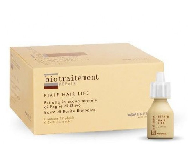 BRELIL Bio Traitement Repair Hair Life Лосьон восстанавливающий для сухих волос "Жизнь волос" 12 х 10 мл