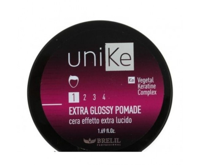 BRELIL Unike Styling Extra Glossy Pomade Помада для волос с экстра блеском 50мл
