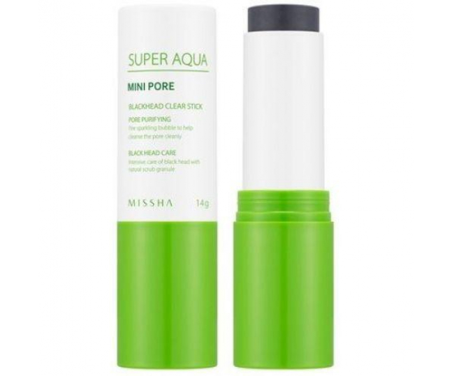 Super Aqua Mini Pore Black Head Clear Stick Очищающая маска-скраб для лица 14г