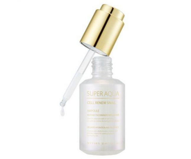 Super Aqua Cell Renew Snail Ampoule Регенерирующая сыворотка для лица 30мл