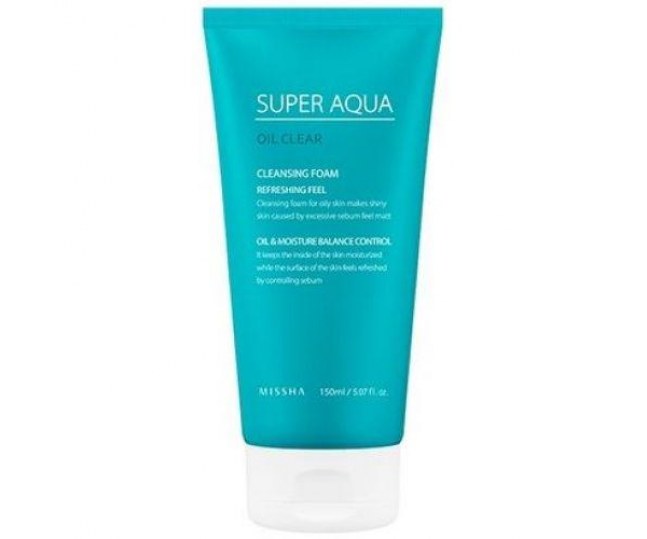 Super Aqua Oil Clear Cleansing Foam Очищающая пенка для жирной кожи 150мл