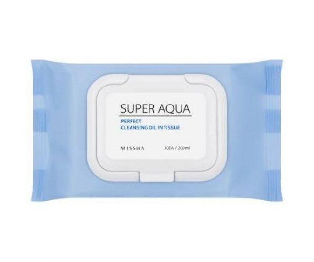 Super Aqua Perfect Cleansing Oil In Tissue Очищающие салфетки для лица 