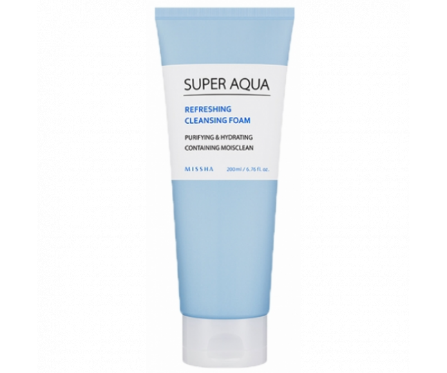 Super Aqua Refreshing Cleansing Foam Очищающая пенка для лица 200мл