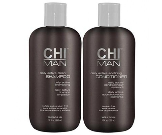CHI Man Daily Active Clean - Набор для мужчин: шампунь, кондиционер 